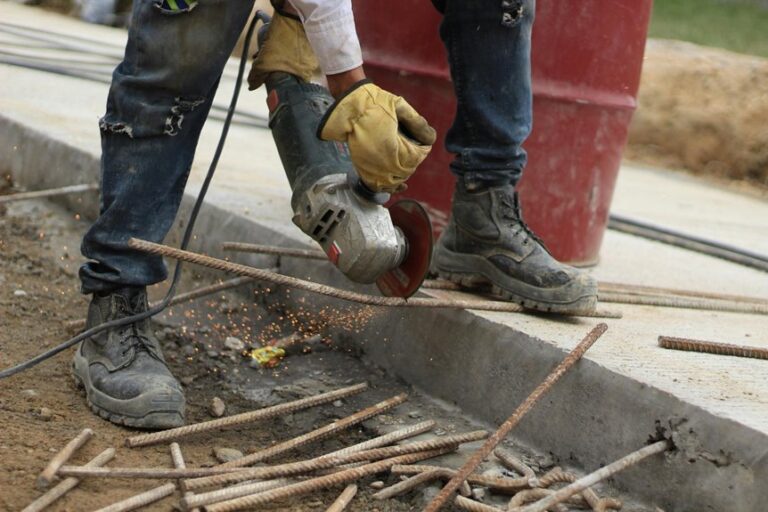 concrete cutting angle grinder size